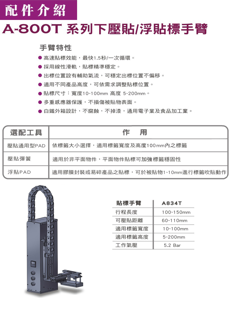 *自動小型不干膠平面貼標機