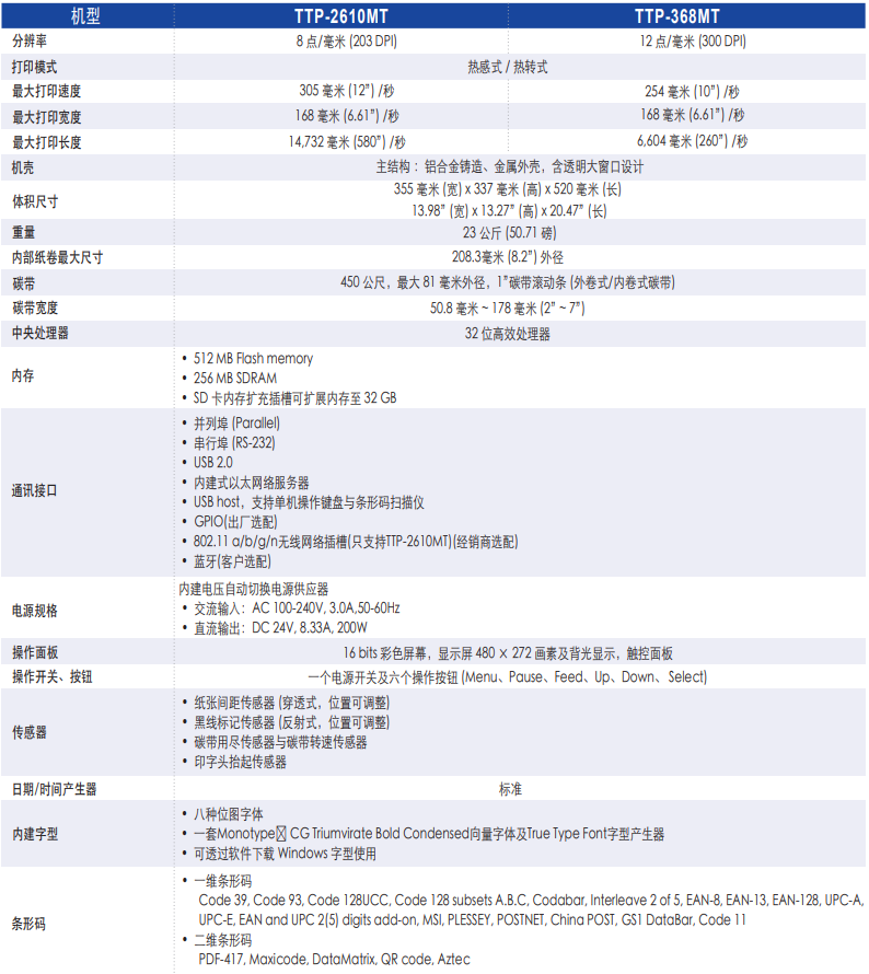 TSC TTP-2610MT工業(yè)6寸標簽打印機.png